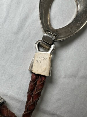 Vintage Brighton 90s Braided Western Brown Leather Lariat  display picture 3