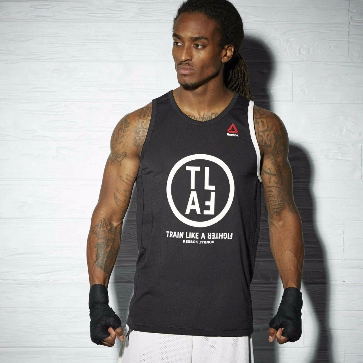 AJ0777 Mens Reebok Combat Train Like a Fighter MMA Tank eBay