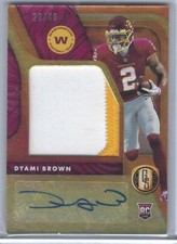 DYAMI BROWN 2021 PANINI GOLD STANDARD JUMBO PATCH AUTO RC #D 28/49