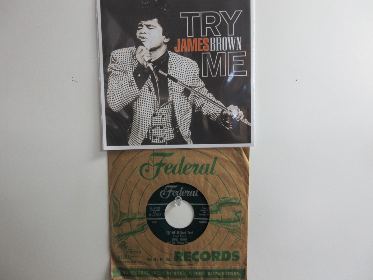 💥' JAMES BROWN & F. FLAMES ' HIT 45 + PICTURE[ TRY ME (I Need You
