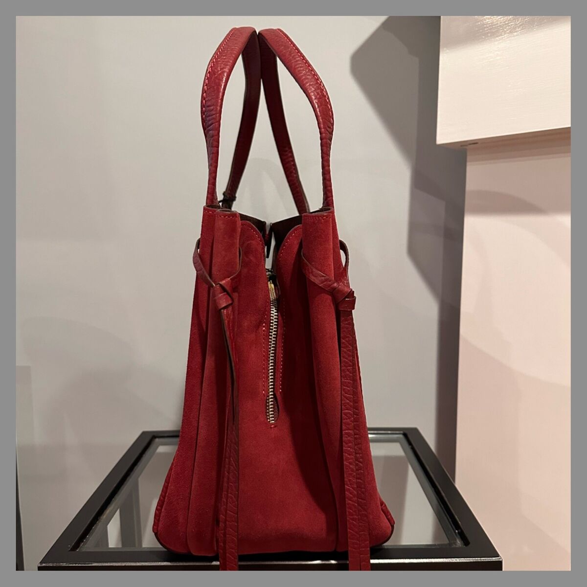 NWT COACH HARMONY GLOVETANNED SUEDE LEATHER DEEP RED HOBO NWT COACH HARMONY GLOVETANNED SUEDE LEATHER DEEP RED HOBO
