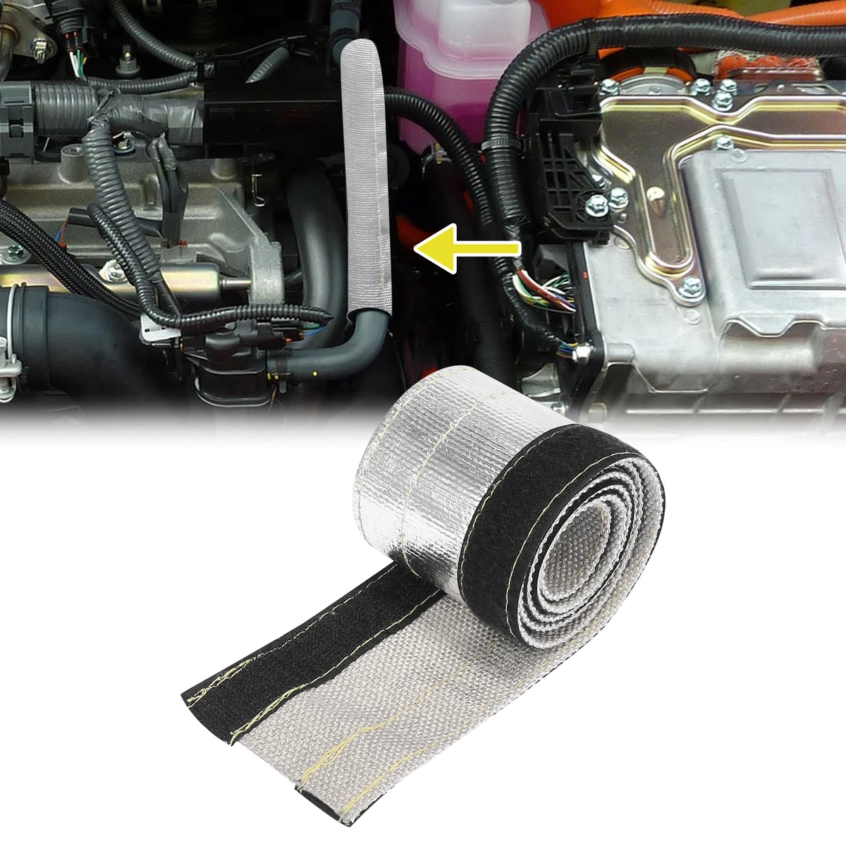 Car Fuel Lines Heat Shroud 3/8u0026#034; ID 3.2ft Aluminized Sleeving Insulated  Shield | eBay