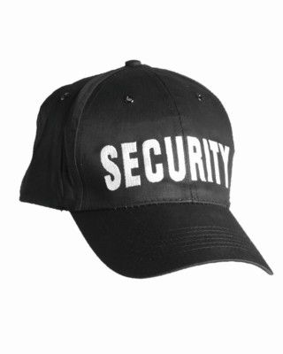 Baseballcap  Security Schwarz Base Cap Schirmmütze Mütze 