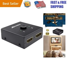 4K HDMI Switcher - Bi-Directional Manual Splitter for Effortless Switching