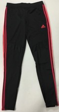 Adidas Women s 32 TIRO19 Slim Fit Sweatpants GI4641 Black Pink Stripes Size M