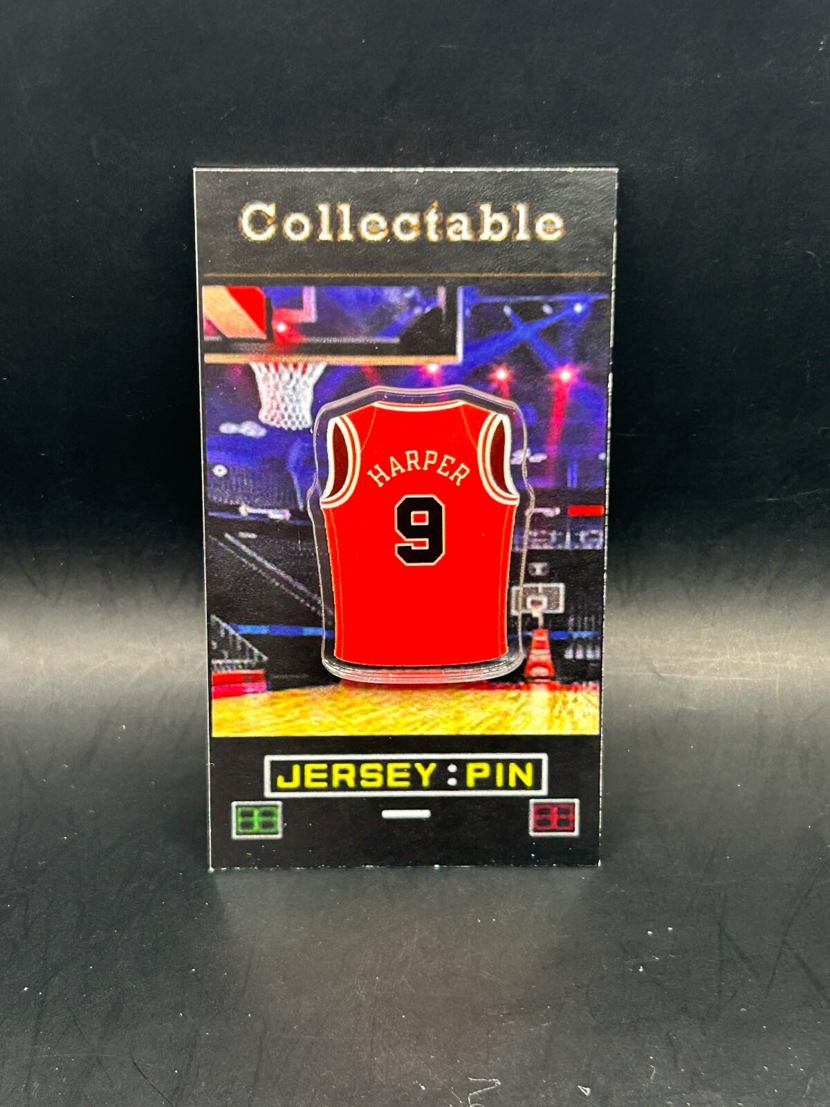 Chicago Bulls Ron Harper jersey lapel pin-Classic RETRO Collectable