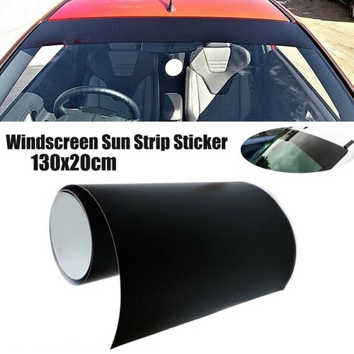 1pcs Matte Black Car Front Windshield Window Visor Sun Strip Vinyl Decal Sticker - Picture 5 of 12