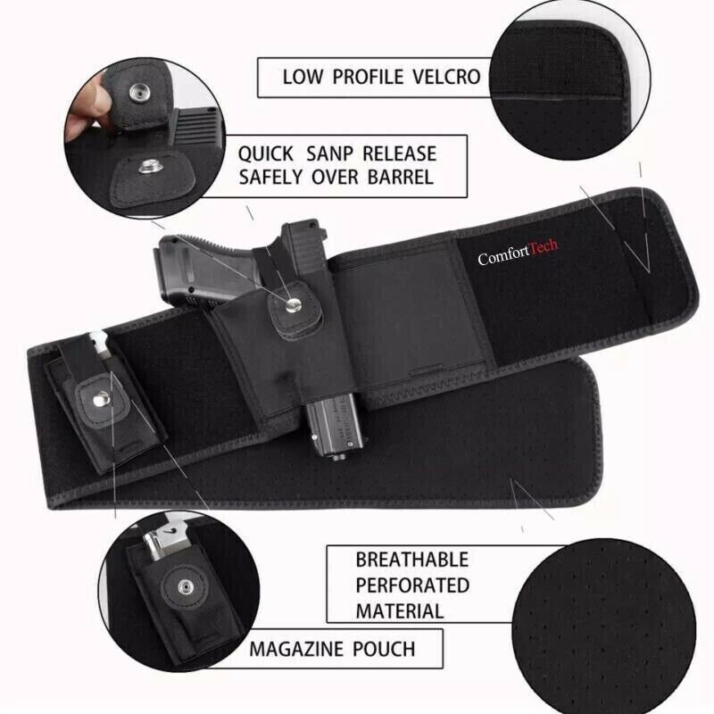 Ultimate Belly Band Gun Holster for Concealed Carry For S&W, Shield