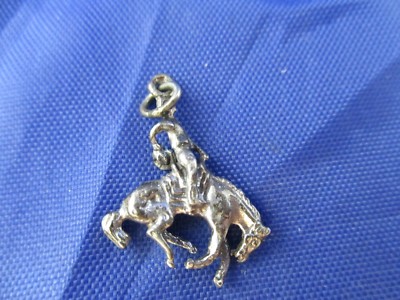 VINTAGE STERLINGSILBER BUCKING BRONCO CHARM