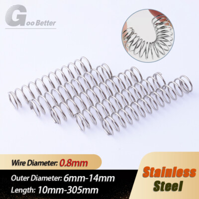 #ad #ad Wire Dia 0.8mm Compression Pressure Springs 304 Stainless Steel Y Type Spring $8.26