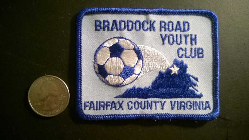 VINTAGE SOCCER CLUBS USA "BRADDOCK ROAD YOUTH CLUB " VIRGINIA PATCH