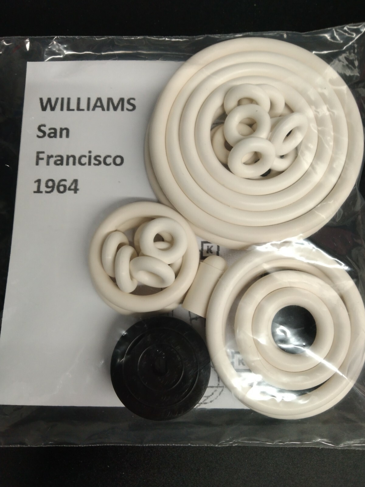 Kit caoutchoucs flipper Williams San Francisco 1964 blanc