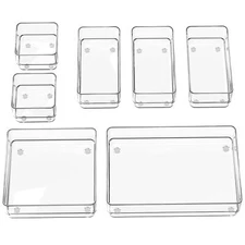 7piece Drawer Organizer With Nonslip Silicone Pads 4size Desk Drawer Organizer T