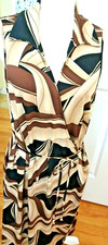 CHESLEY WOMEN'S MULTI COLORED PATTERNED SLEEVELESS DRESS SIZE 2X-WRAP FRONT