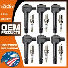 6X OEM Ignition Coil & 6 Iridium Spark plug For Honda Odyssey Accord Acura UF242