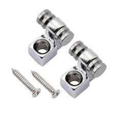 Musiclily Pro 2Pcs Chrome Steel Roller String Retainer Tree Guides For ST Guitar
