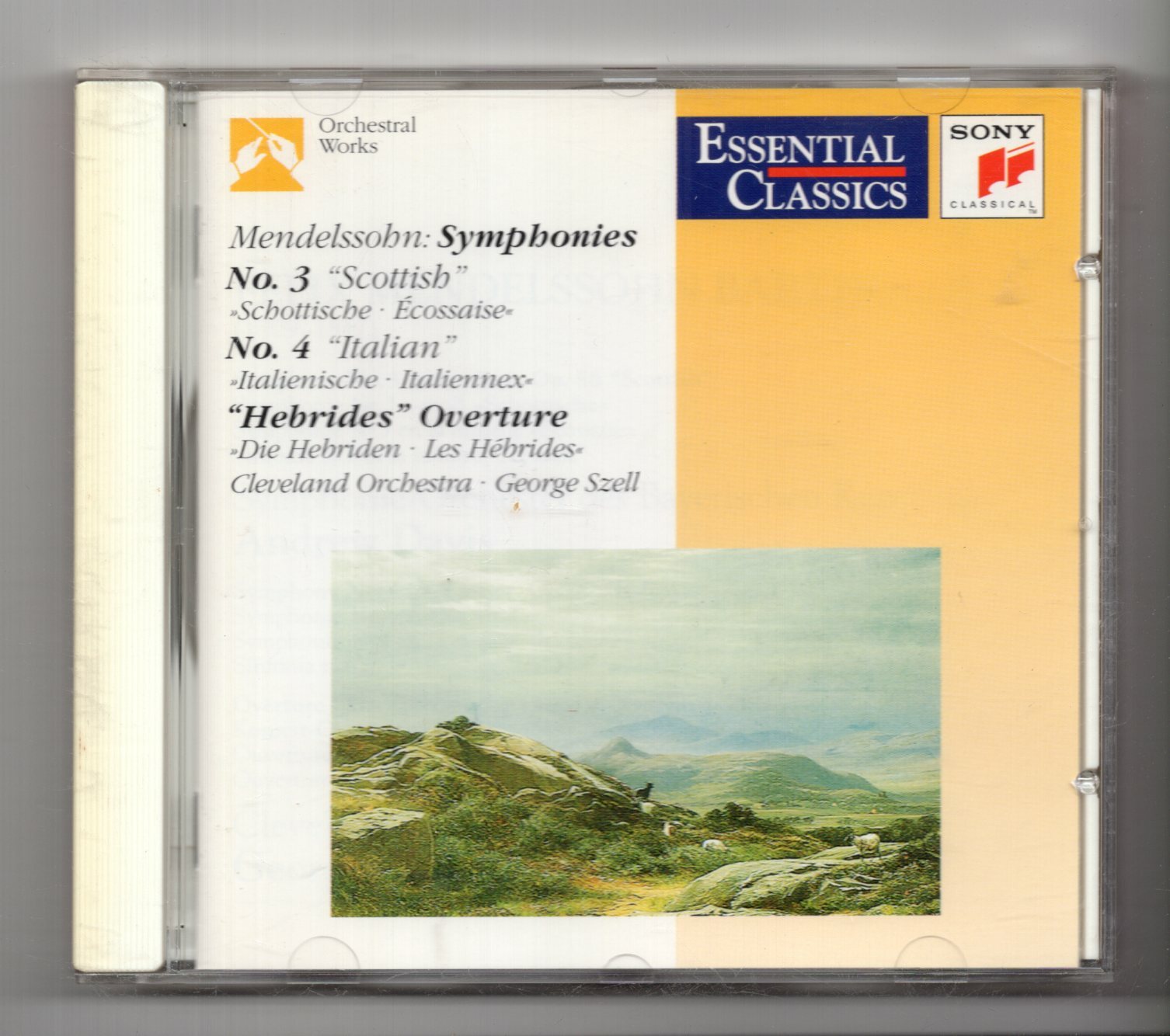 (KJ467) Mendelssohn, Symphonies No 3, 4, Hebrides Overture - 1991 CD