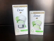 Dove Refillable Deodorant Stainless Steel Case + 3 Refills Cucumber & Green Tea