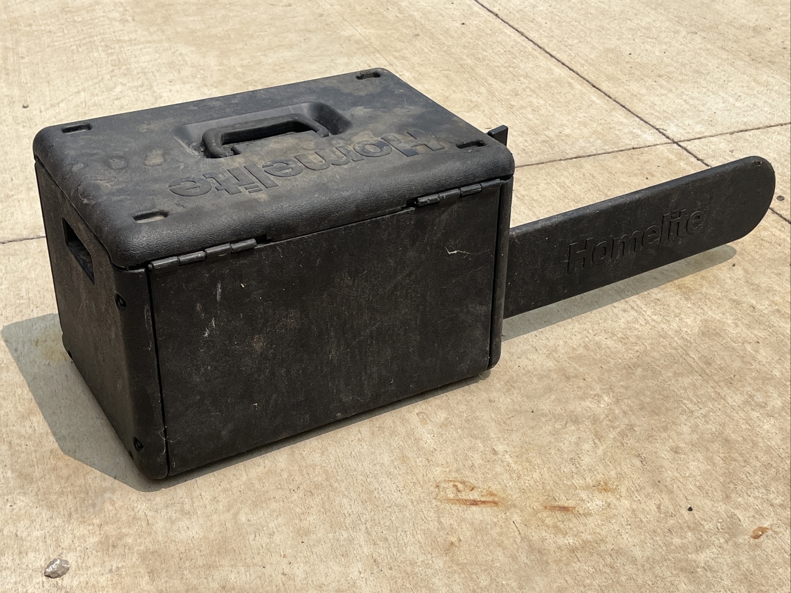 Used Homelite Black Plastic Chainsaw Carrying Case eBay