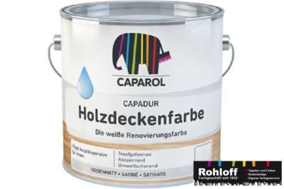 2x Caparol Capadur Holzdeckenfarbe 2.5L weiße Grund, Zwischen & Schlußlackierung