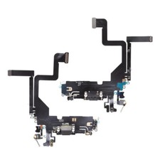 OEM USB Charger Charging Port JACK MIC Flex Cable Repair For iPhone 14 Pro Black