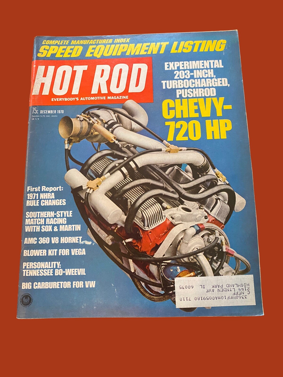 B51 VINTAGE DECEMBER 1970 HOT ROD MAGAZINE eBay