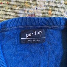 Vintage Puritan Made In USA Knit Sweater Royal Blue Lightweight 80’s Pullover