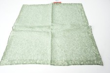 Isaia Green Mottled Paisley Floral Bordered Linen Blend Pocket Square Italy New