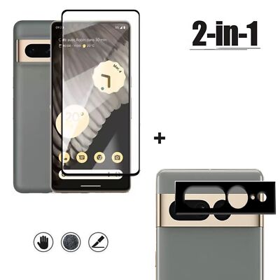 Google Pixel 7 Panzerfolie aus Echtglas f. Display + Kamera Schutzfolie Hartglas