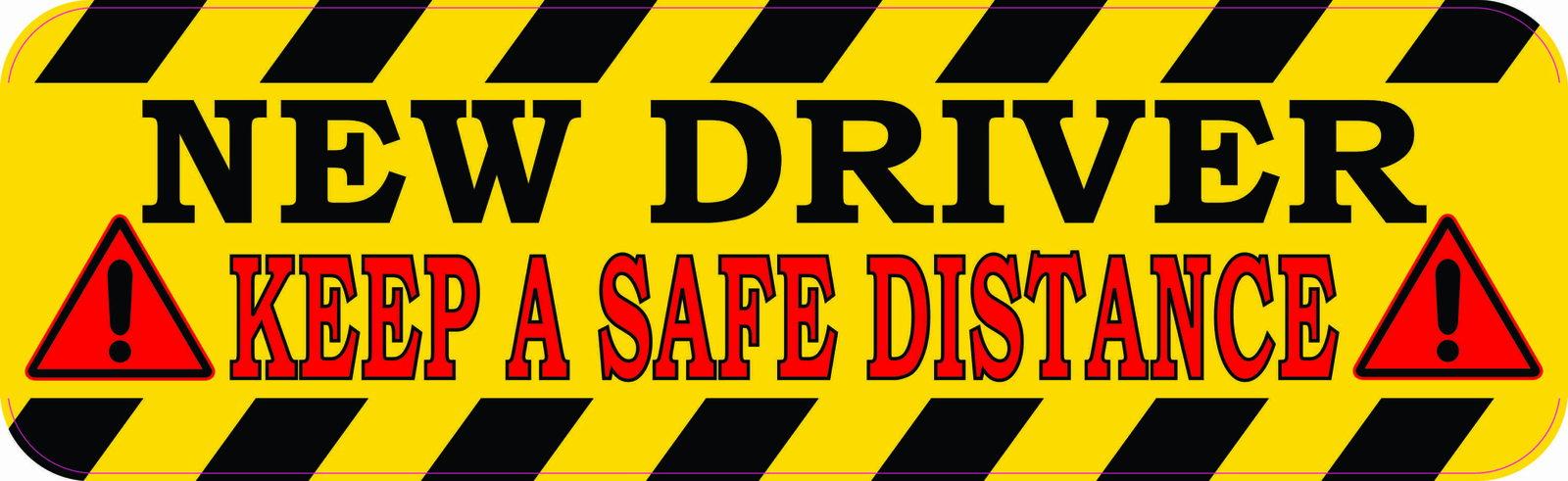 10in x 3in Keep a Safe Distance New Driver Vinyl Sticker 32748393533 | eBay