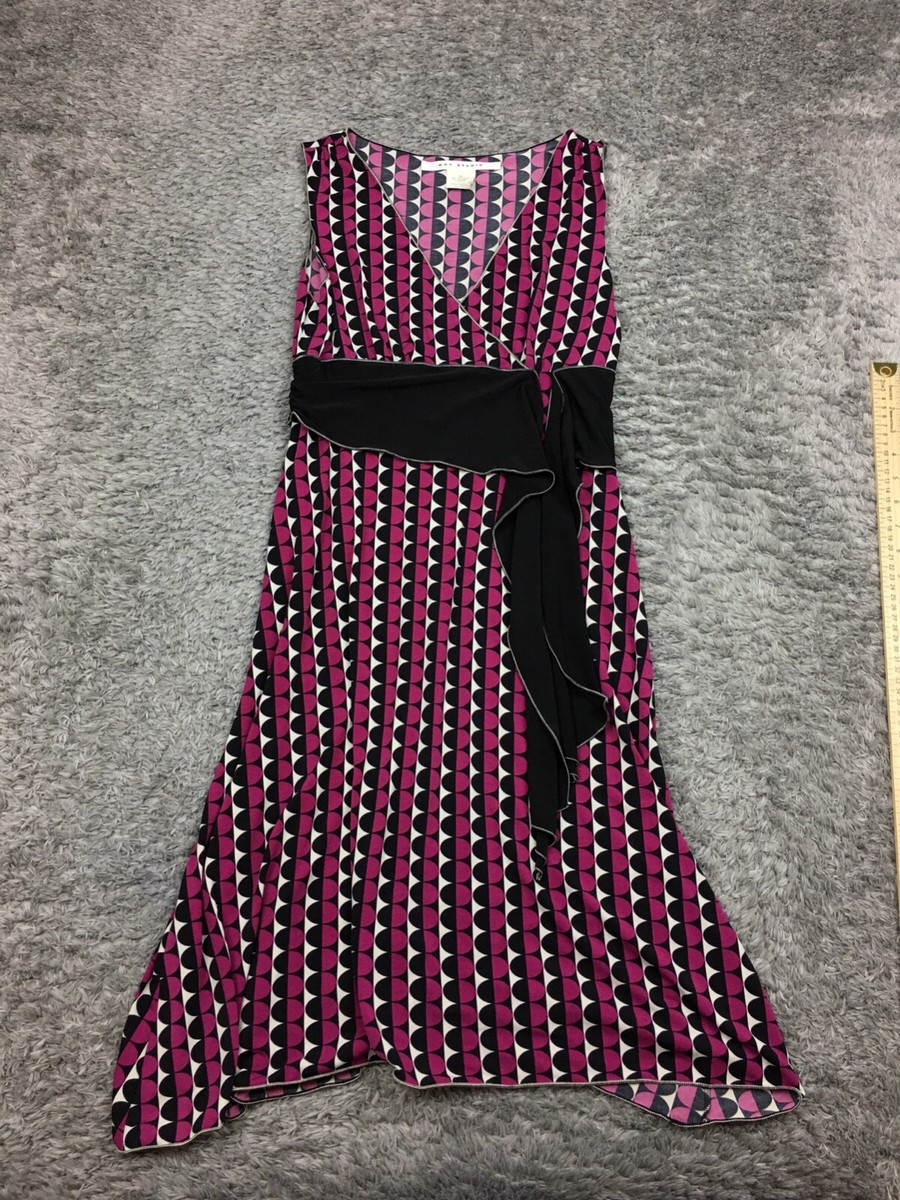 max studio purple dress Max Studio Purple Bell Flare Sleeve Empire Smocked Stretch Dress Small Excellent