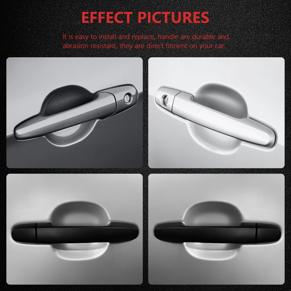 Maçaneta dianteira traseira esquerda direita conjunto de 4 para Toyota para Corolla Matrix 03-08 - Imagem 3 de 4