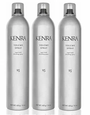 Kenra Volume Spray #25  16Oz  Pack of 3 Super Hold Finishing Spray -50% VOC
