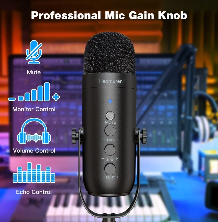 Kit microphone USB pour studio podcast streaming micro condensateur filaire PC