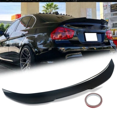 AUTOPARADISE2019 FOR BMW 3 SERIES E90 M3 SALOON 05-11 GLOSS BLACK REAR BOOT SPOILER LIP PSM STYLE
