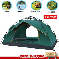 3-4 Person Pop Up Tents Waterproof Windproof Instant Tent for Camping Hiking US