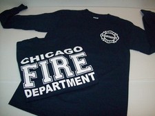 Chicago Fire Department Adult Navy Tee Long Sleeve