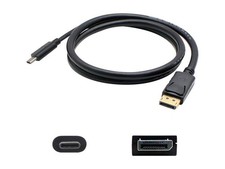 ADDON 3FT USB 3.1 C MALE TO DISPLAYPORT MALE BLACK CABLE