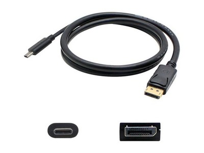 ADDON 3FT USB 3.1 (C) MALE TO DISPLAYPORT MALE BLACK CABLE