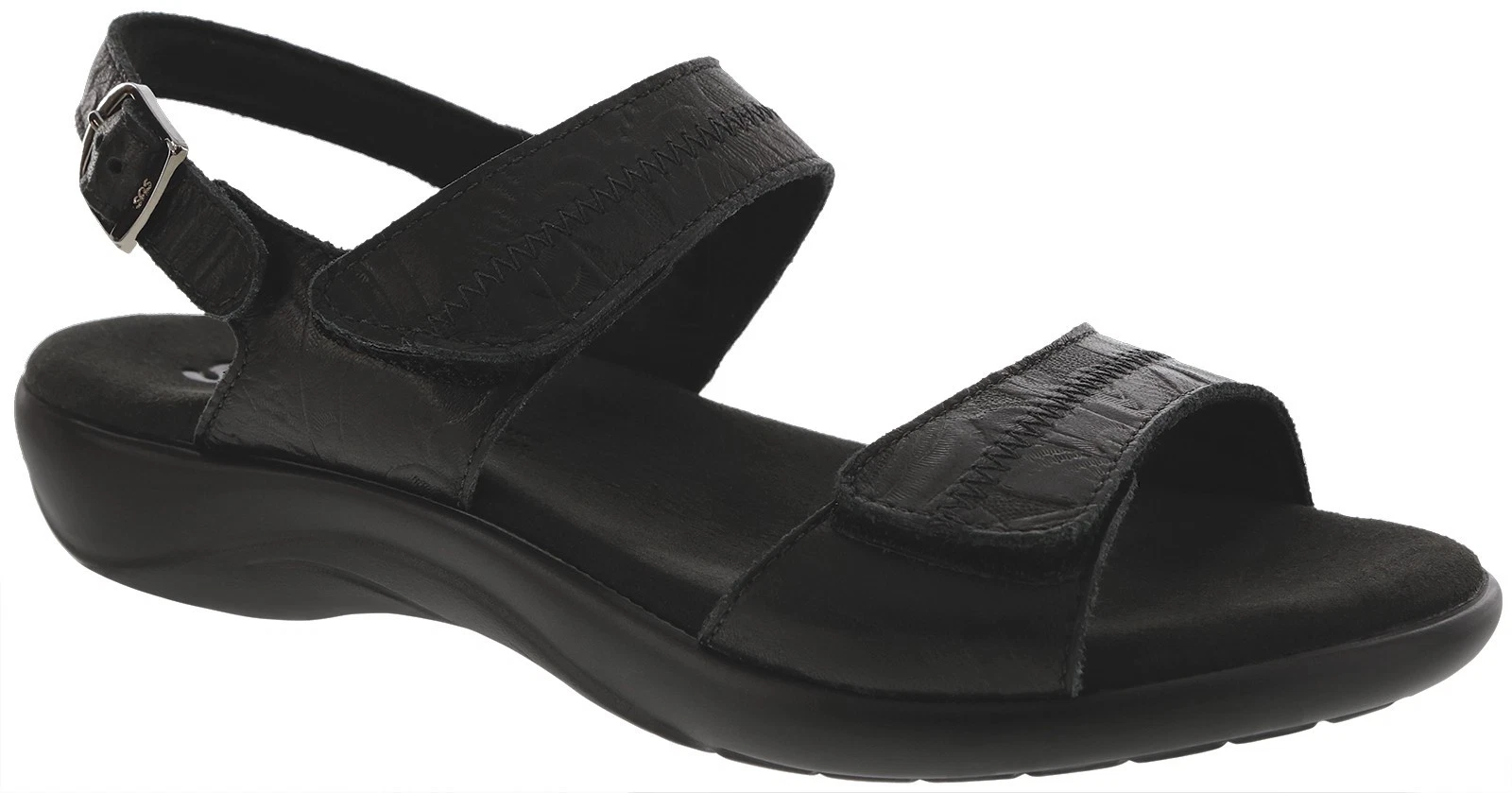 SAS Women's Nudu Sandal Black Larse 6.5 Medium New In Box Save Big