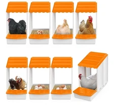 8 Compartment Roll Out Chicken Nesting Box with Plastic Basket Egg Nest Box