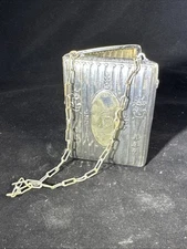 ANTIQUE SILVER PLATED COMBINATION CIGARETTE / SOVEREIGN CASE COMPACT c1910