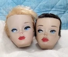 Vintage Mattel Ponytail Barbie Doll Heads(Only) - Brunette and Blonde
