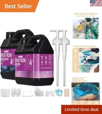 All-In-One 72OZ Epoxy Resin Kit - Crystal Clear, Fast Drying, Complete Setup