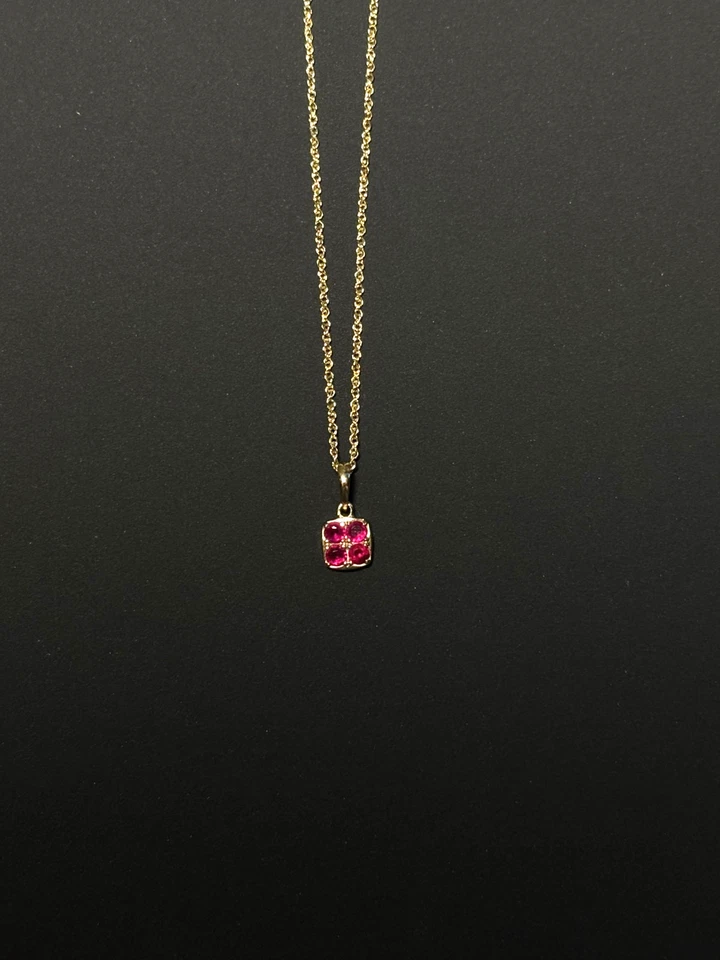 Olive Ave 14K Yellow Gold & Ruby Clove Necklace - Image 2 of 4