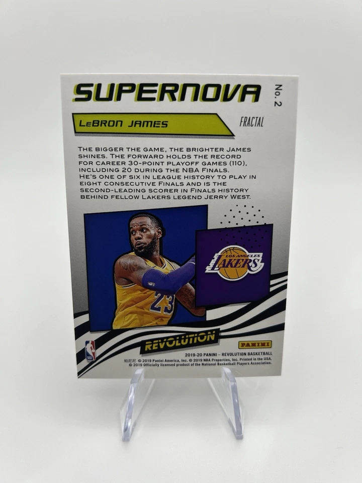 2019-20 Panini Revolution Fractal Supernova #2 LeBron James Los Angeles Lakers - Image 2 of 2