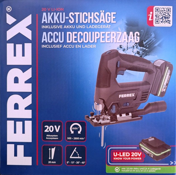 Ferrex Akku Pendelhub StichsäGe SäGe Inkl. Akku + LadegeräT-image