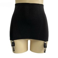 Lace Edge Cloth Girdle Skirt Retro Garter Belt 6 Straps Suspender Belt
