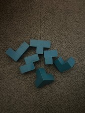 Blue Soma Cube Puzzle Pieces 6 