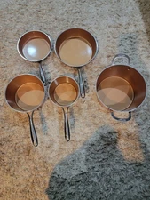 Gotham Steel Hammered Nonstick Ceramic Copper Cookware 5 Piece